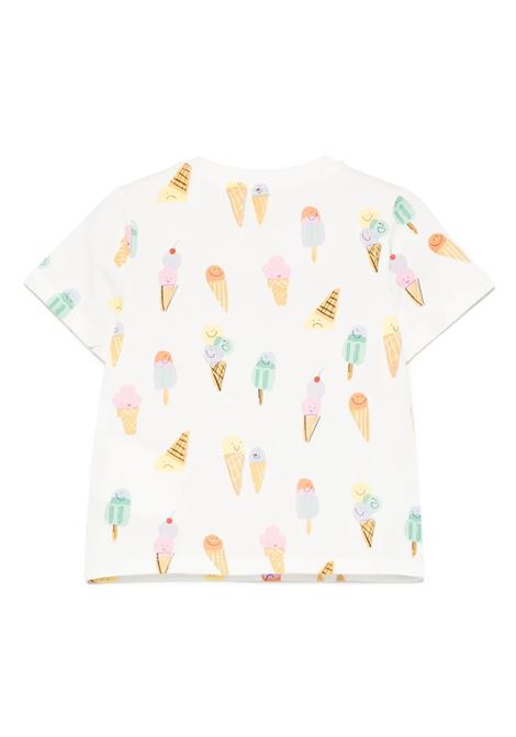 T-Shirt Bianca Con Stampa Gelati All-Over STELLA MCCARTNEY KIDS | TW8131-Z2732101MC